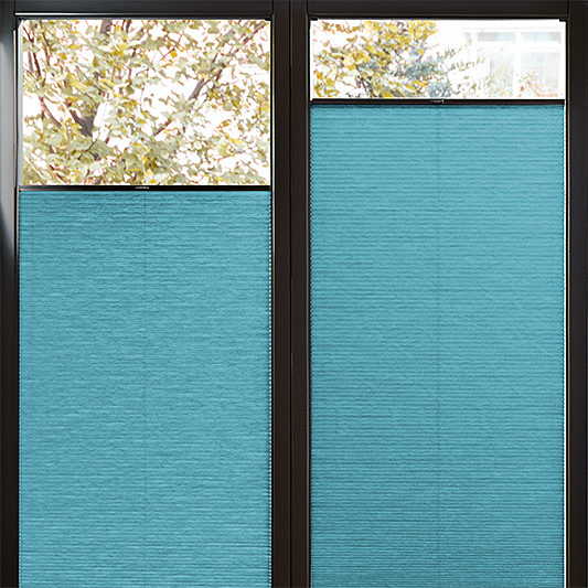 Perfect Fit Duette® Sample - Dim Out Bright Aqua - Blinds4All.co.uk