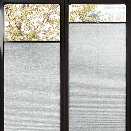 Perfect Fit Duette® Sample - Room Darkening Swan White - Blinds4All.co.uk