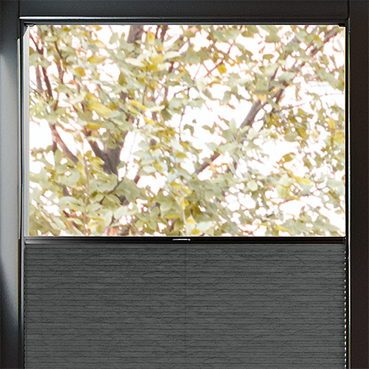 Perfect Fit Duette® Sample - Room Darkening Charcoal - Blinds4All.co.uk