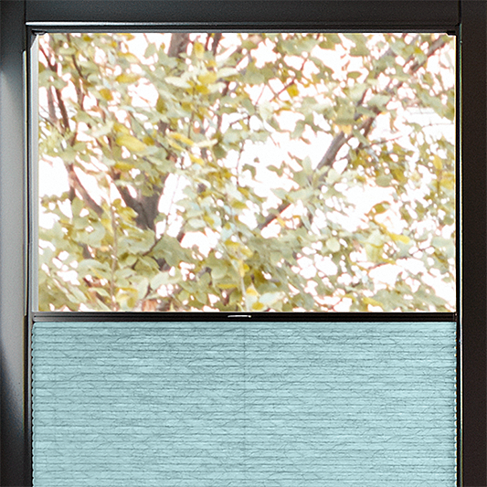 Perfect Fit Duette® Sample - Room Darkening Baby Blue - Blinds4All.co.uk