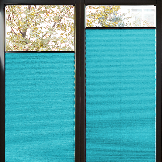 Perfect Fit Duette® Sample - Room Darkening Bright Aqua - Blinds4All.co.uk