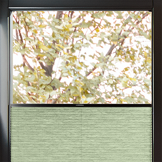 Perfect Fit Duette® Sample - Room Darkening Fog Green - Blinds4All.co.uk