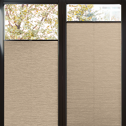Perfect Fit Duette® Sample - Room Darkening Mushroom - Blinds4All.co.uk