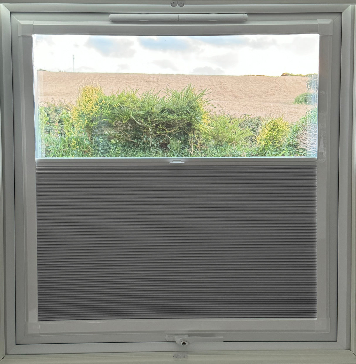 Perfect Fit Duette® Blind Room Darkening Brushed Nickel - Blinds4All.co.uk