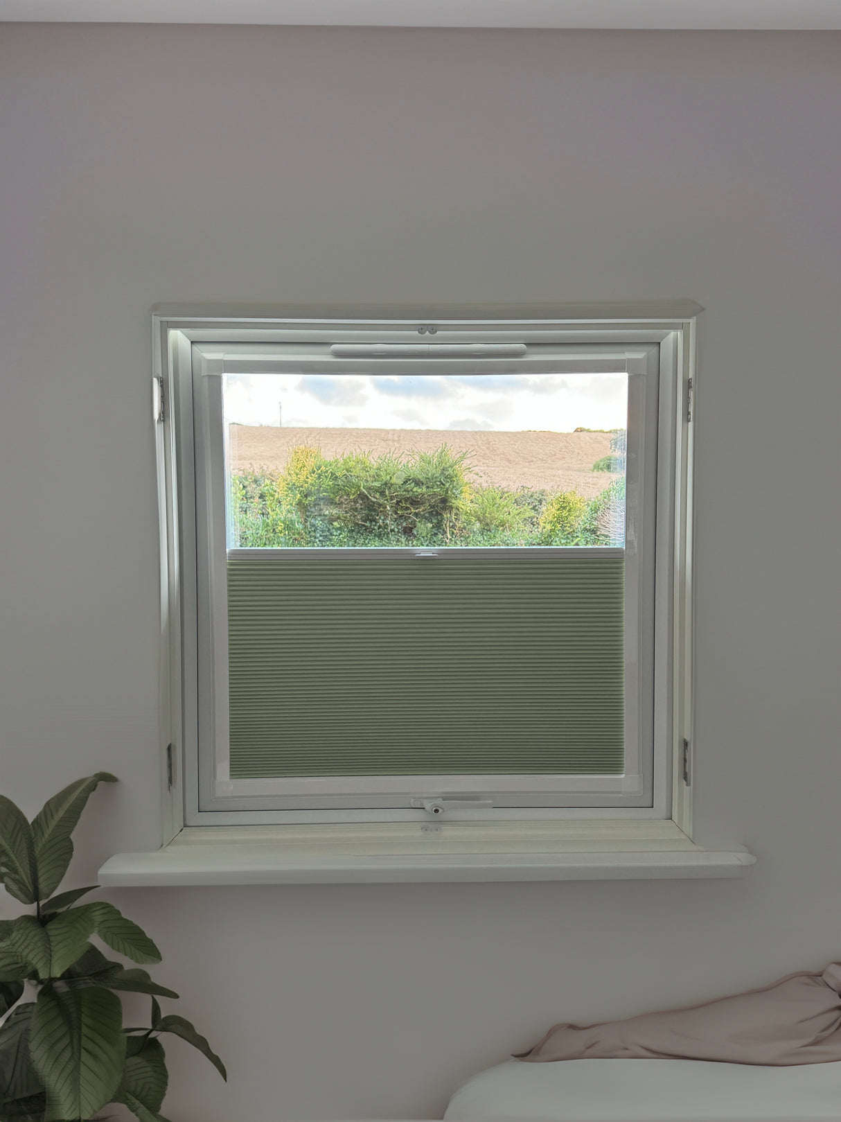 Perfect Fit Duette® Blind Room Darkening Fog Green - Blinds4All.co.uk