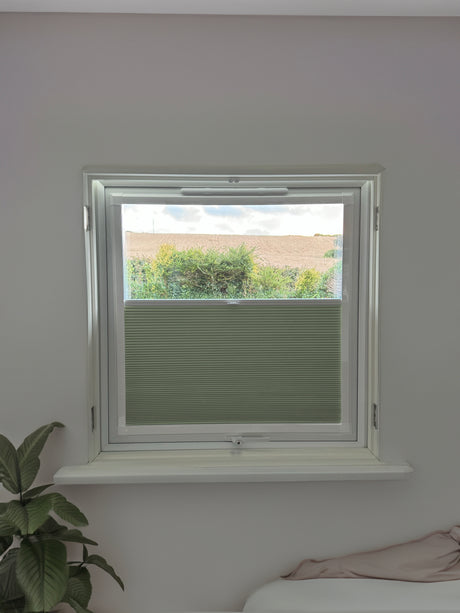 Perfect Fit Duette® Blind Room Darkening Fog Green - Blinds4All.co.uk