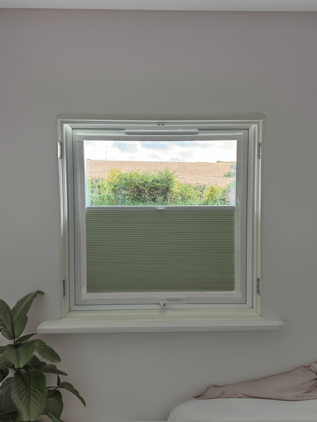 Perfect Fit Duette® Blind Room Darkening Fog Green - Blinds4All.co.uk