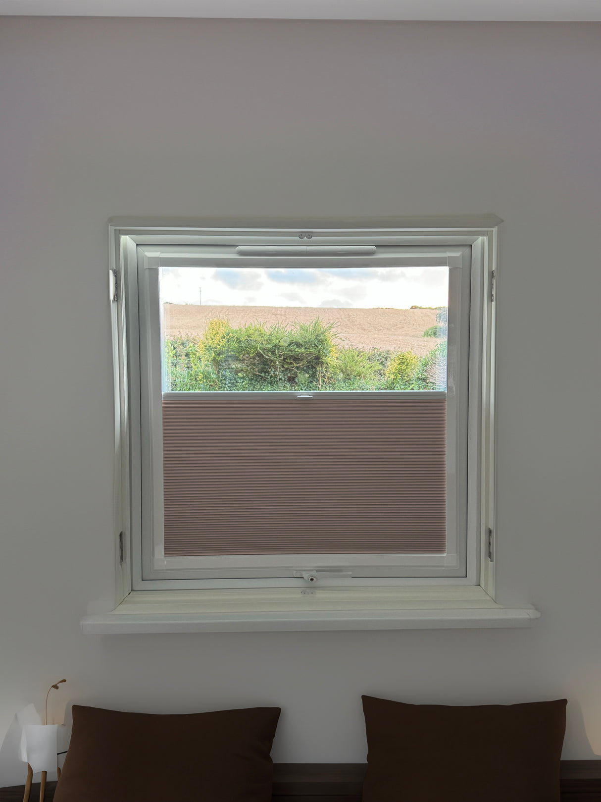 Perfect Fit Duette® Blind Room Darkening Mushroom - Blinds4All.co.uk