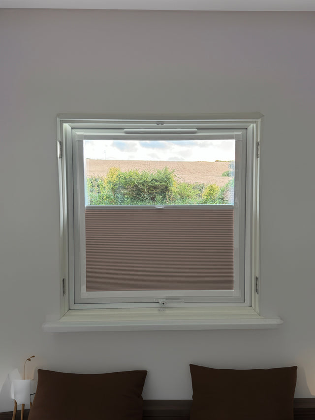 Perfect Fit Duette® Blind Room Darkening Mushroom - Blinds4All.co.uk