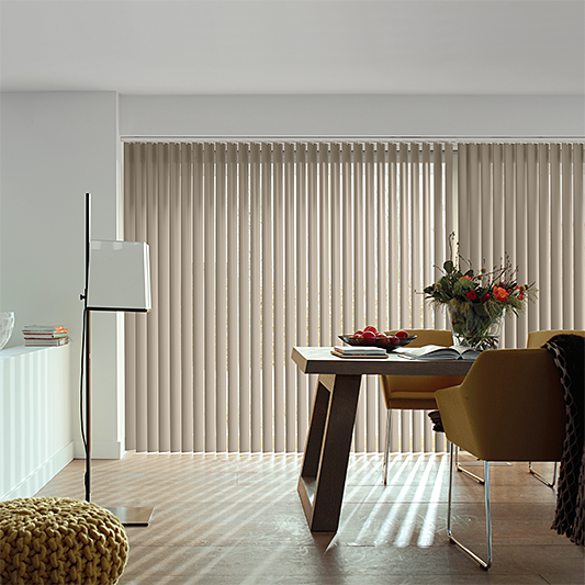 Splash Hessian Vertical Blind - Blinds4All.co.uk