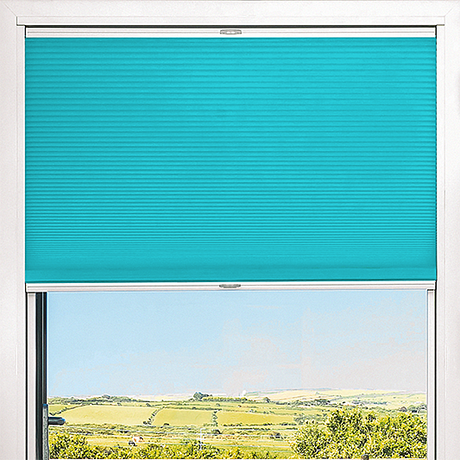 Duette® TruFit® Room Darkening Bright Aqua - Blinds4All.co.uk