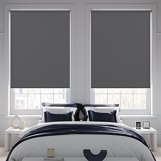 Palette FR Charcoal Roller Blind - Battery Powered - Blinds4All.co.uk