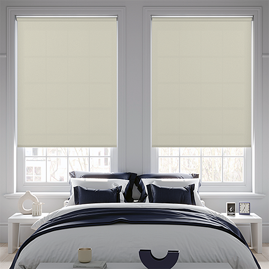 Roller Blind Sample - Banlight Duo FR Angora - Blinds4All.co.uk