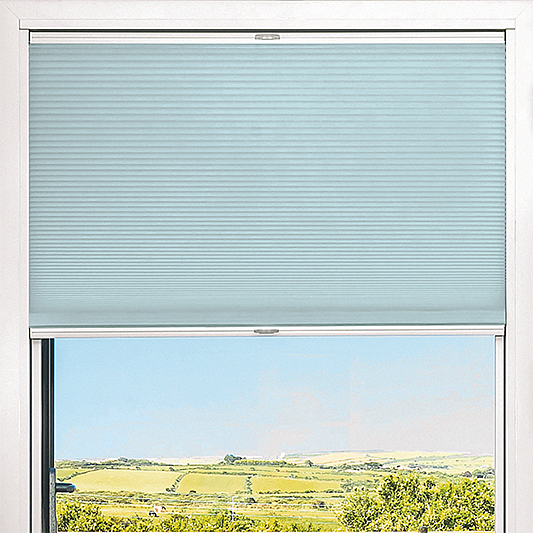 Duette® TruFit® Sample - Room Darkening Baby Blue - Blinds4All.co.uk