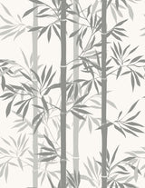 Bamboo Silver Roller Blind - Battery Powered