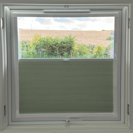 Perfect Fit Duette® Blind Room Darkening Fog Green - Blinds4All.co.uk