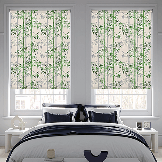 Bamboo Jade Roller Blind - Battery Powered