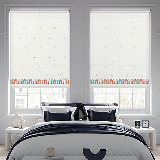 Beach Hut Harbour Roller Blind