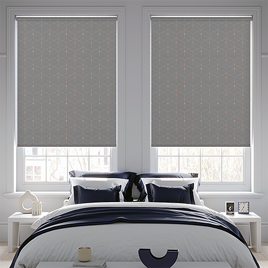 Circuit Pewter Roller Blind