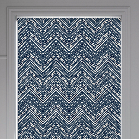 Mudcloth Navy Roller Blind