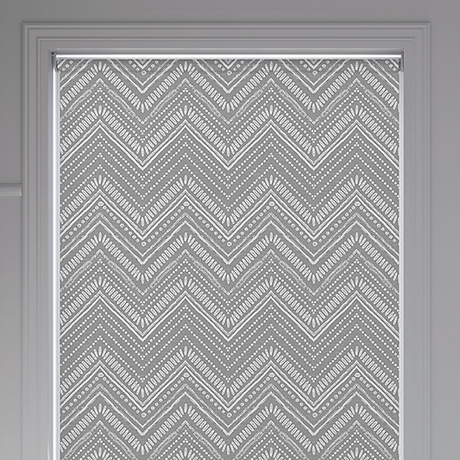 Mudcloth Smoke Roller Blind