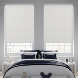 Banlight Duo FR White Roller Blind - Battery Powered