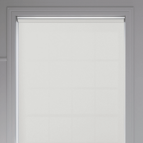 Banlight Duo FR White Roller Blind - Battery Powered