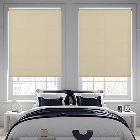 Banlight Duo FR Beige Roller Blind - Battery Powered