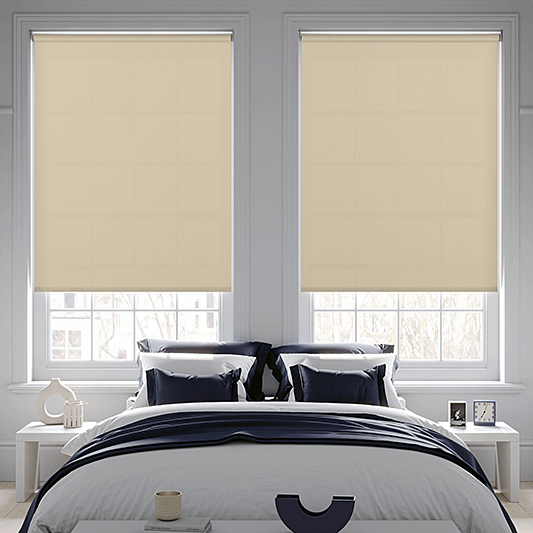 Banlight Duo FR Beige Roller Blind - Battery Powered