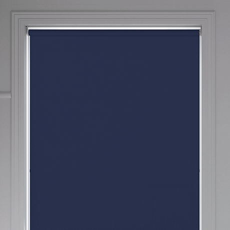 Banlight Duo FR Navy Roller Blind - Battery Powered