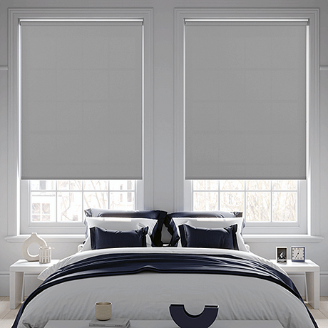 Banlight Duo FR Grey Roller Blind - Battery Powered