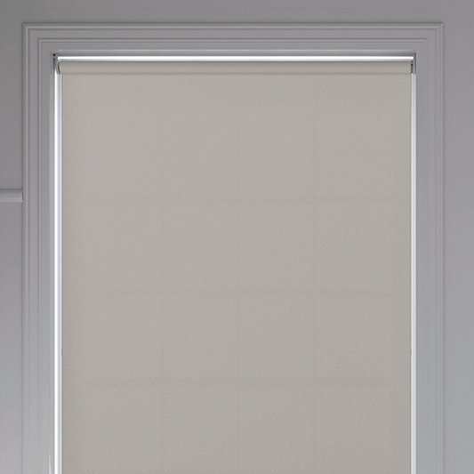 Banlight Duo FR Silver Roller Blind - Battery Powered