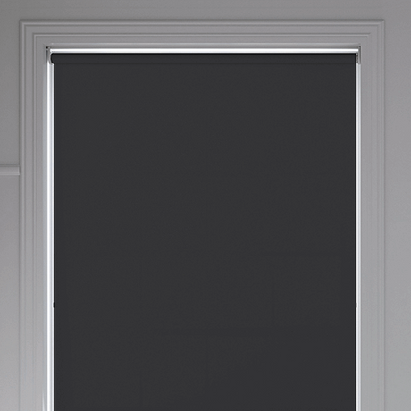 Banlight Duo FR Black Roller Blind - Battery Powered