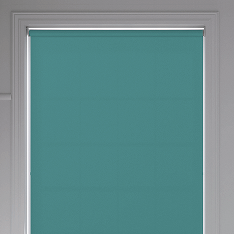 Banlight Duo FR Turquoise Roller Blind - Battery Powered