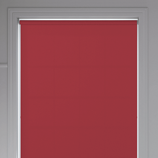 Banlight Duo FR Cerise Roller Blind - Battery Powered