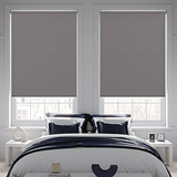 Banlight Duo FR Concrete Roller Blind - Battery Powered