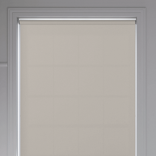 Banlight Duo FR Stone Grey Roller Blind - Battery Powered