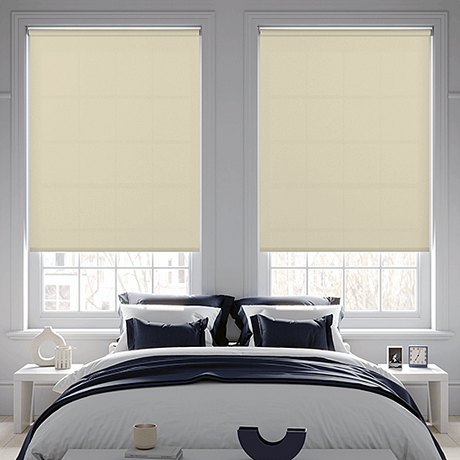 Banlight Duo FR Linen Roller Blind - Battery Powered