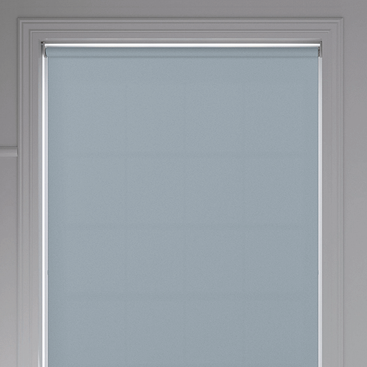 Banlight Duo FR Smokey Blue Roller Blind - Battery Powered