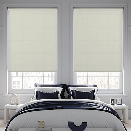 Banlight Duo FR Calico Roller Blind - Battery Powered