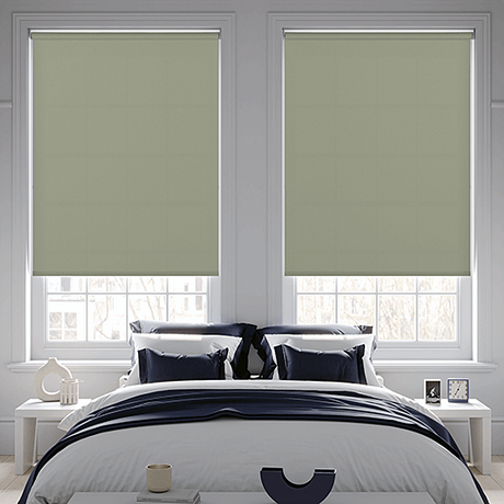 Banlight Duo FR Desert Sage Roller Blind - Battery Powered