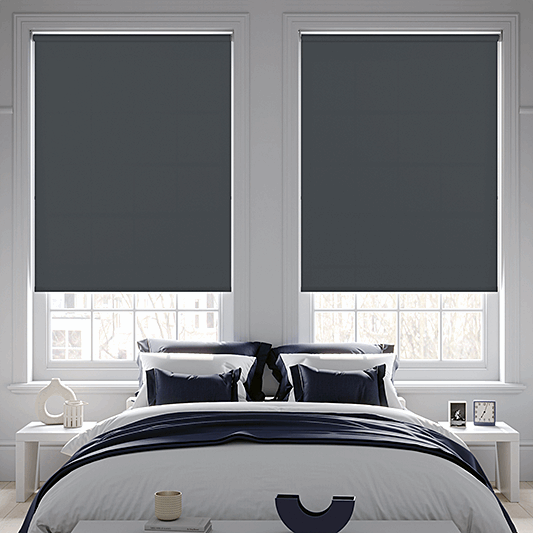 Banlight Duo FR Anthracite Roller Blind - Battery Powered