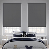 Banlight Duo FR Charcoal Roller Blind - Battery Powered