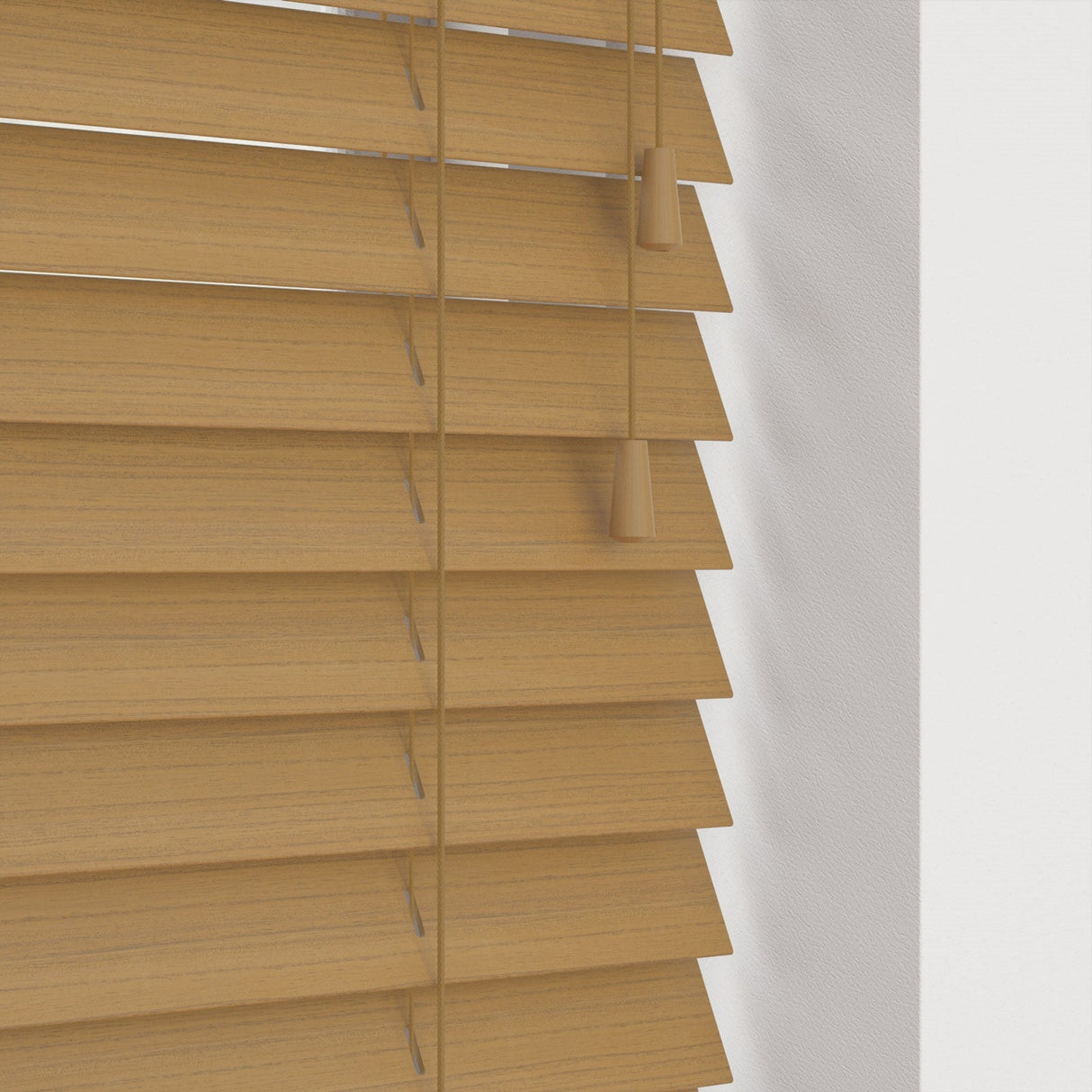 Desert Oak 50mm - Battery Powered Tilt - Blinds4All.co.uk