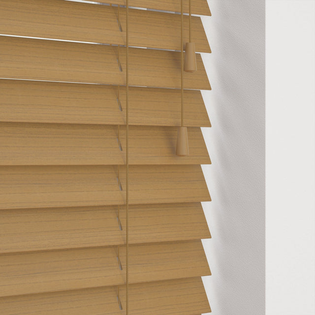 Desert Oak 50mm - Battery Powered Tilt - Blinds4All.co.uk