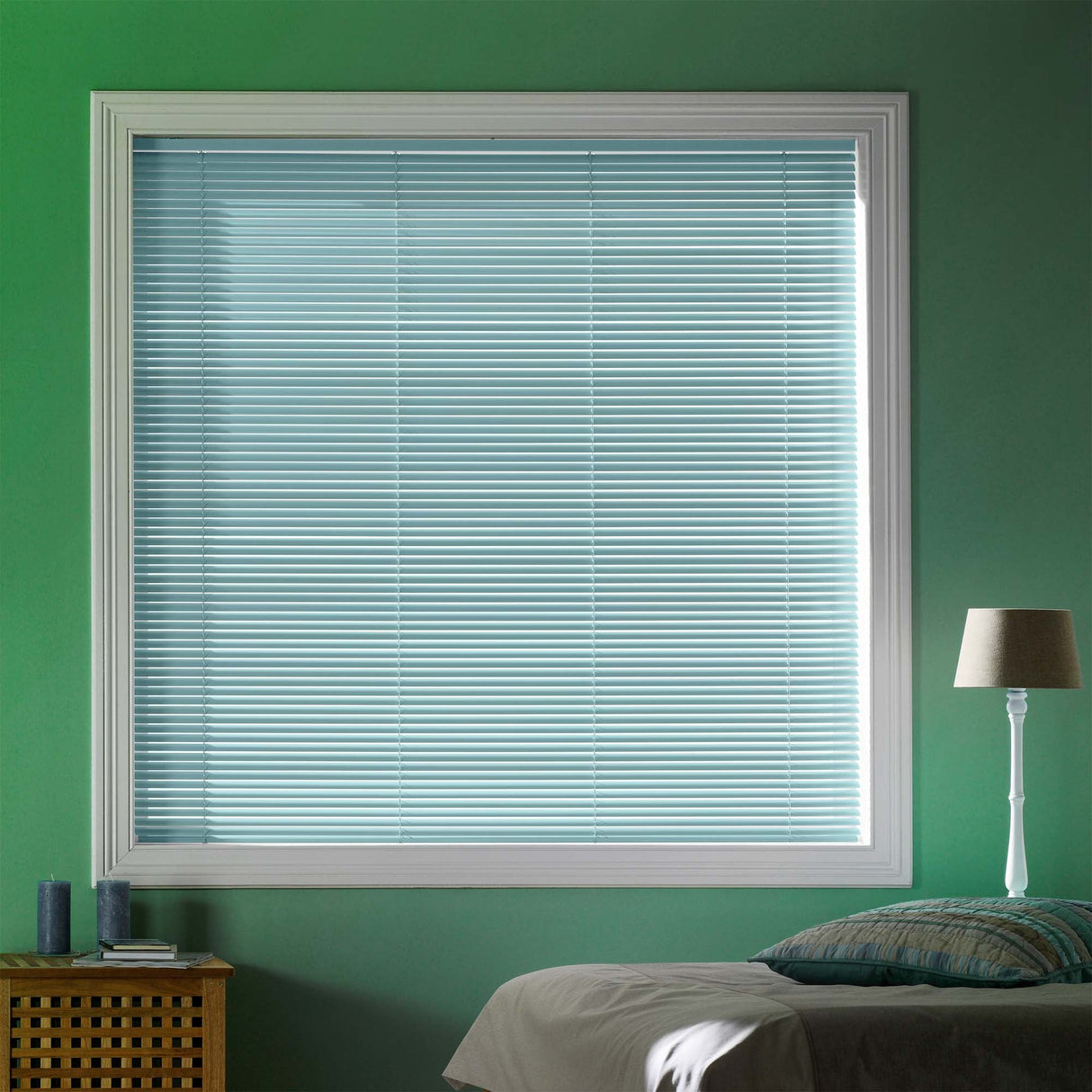 Sample - Powder Green 25mm - Blinds4All.co.uk