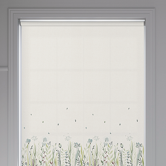 Flowerbomb Grassland Roller Blind - Battery Powered - Blinds4All.co.uk