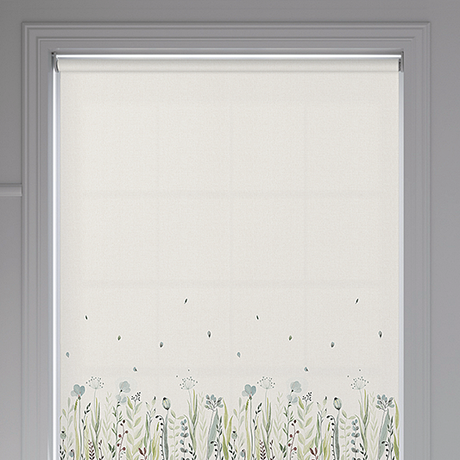 Flowerbomb Grassland Roller Blind - Battery Powered - Blinds4All.co.uk