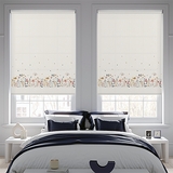 Flowerbomb Meadow Roller Blind - Battery Powered - Blinds4All.co.uk