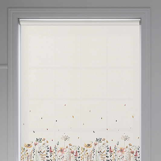 Flowerbomb Meadow Roller Blind - Battery Powered - Blinds4All.co.uk